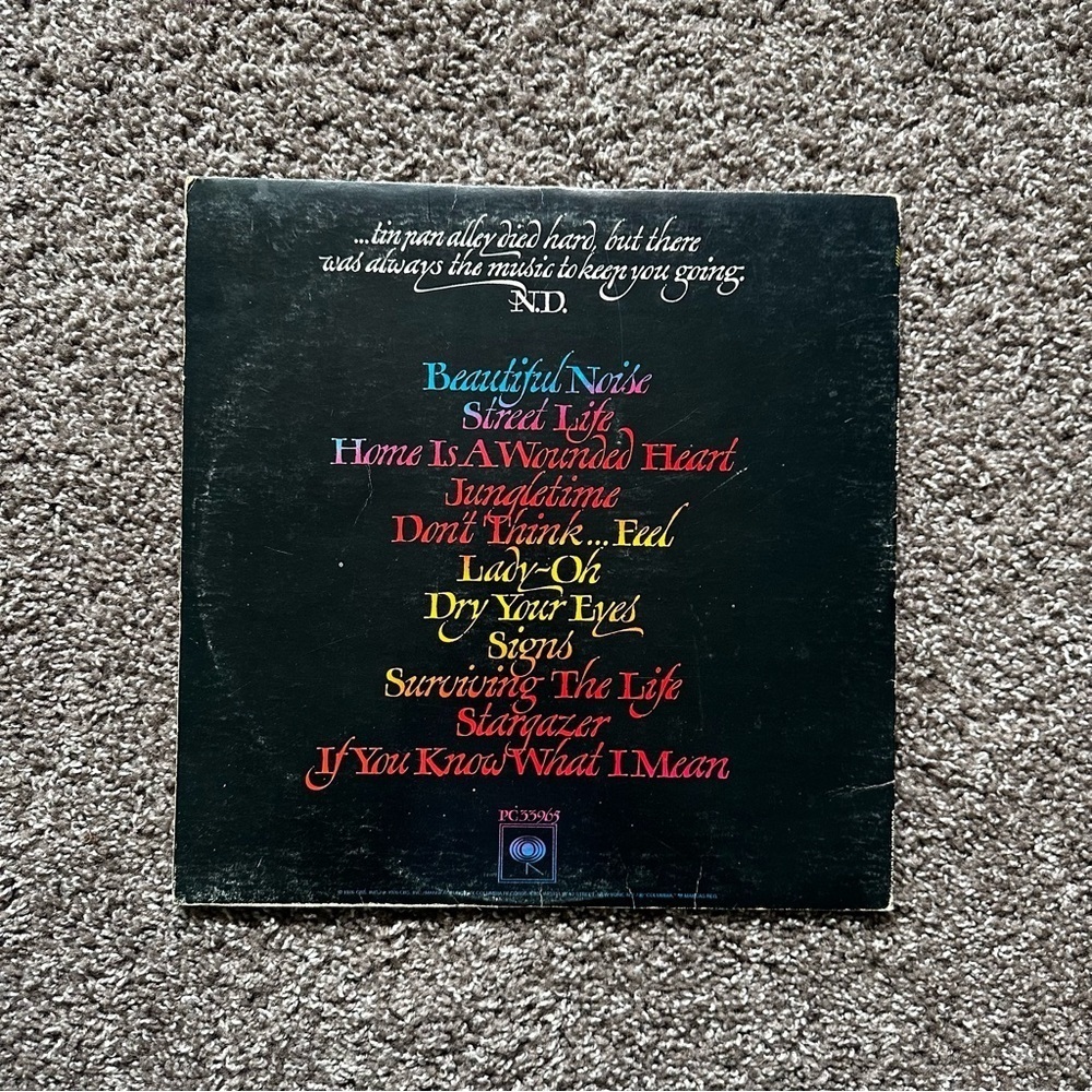 Vintage Neil Diamond Beautiful Noise Vinyl Record - Picture 3 of 9